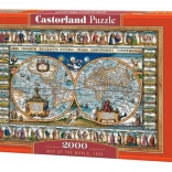 Puzzle 2000 dielikov Mapa sveta 1639