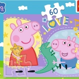 puzzle 60 dielikov šťastné prasiatko – peppa pig