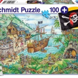 schmidt puzzle v pirátskej zátoke 100 dielikov s darčekom