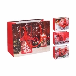 Darčeková papierová taška vianočná, veľkosť S, 18 × 23 × 10 cm