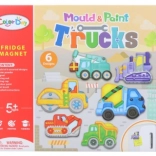 Výroba magnetiek – stavebné autá kreatívna sada