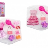 Súprava šiat a doplnkov pre bábiky (mix)