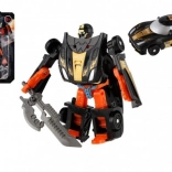 Transformujúci robot a športové auto 14 cm – čierny