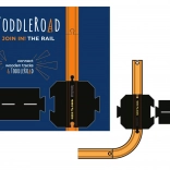 Toddleroad železničný priecestie s cestou – flexibilná cesta zo silikónu, 2 diely