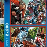 Puzzle 2×200 dielikov Avengers – Obrancovia sveta MARVEL
