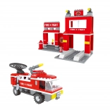 Kompatibilná stavebnica BloxO hasiči – hasičská stanica 260 ks