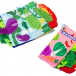 Mäkká textilná knižka pre bábätká – zelenina, šuštiaca a pískacia