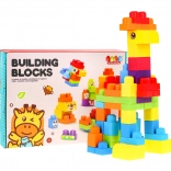 stavebnica pre deti 68 dielikov – zvieratá zo ZOO so samolepkami