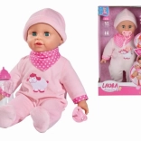 Bábika Laura s fľaškou a zvukmi