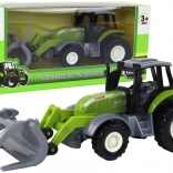 Zelený traktor s nakladačom Krokodíl – detský poľnohospodársky stroj