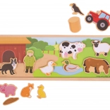 Magnetické puzzle farma Bigjigs Toys