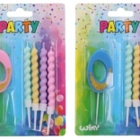 Párty sviečka číslo 0 so 4 sviečkami