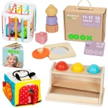 Tooky Toy montessori box 5 v 1 pre bábätká 11–12 mesiacov