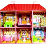 Veľký domček pre bábiky s nábytkom – kreatívna vila