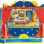 Stolové divadielko pre maňušky z lakovaného dreva