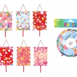 Lampión valec 16 cm s kvetinovým vzorom