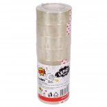 Priehľadná lepiaca páska 18 mm x 30 m - sada 8 ks