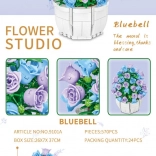 Stavebnica fialových kvetov 570 dielikov