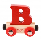 Drevený vagónik s písmenom B – BIGJIGS RAIL