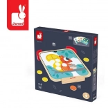 Magnetická drevená skladačka s tabuľou Učím sa farby JANOD