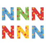 Bigjigs Toys hviezdičkové drevené písmeno N