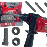 Detská elektrická vŕtačka so skrutkami a vrtákmi