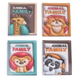 Zápisník so špirálou nelinkovaný 14,5 × 21 cm, 60 strán – Zvieratká