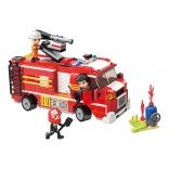Qman hasičská cisterna Mine City Fire Line s vodným delom (stavebnica 370 dielikov)