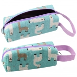 Modrý školský peračník s lamami