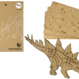 drevené 3D puzzle stegosaurus – vzdelávacia skladačka, 41 dielikov