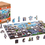 Drevené puzzle Rušná Paríž 2v1, 150 dielikov
