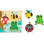 Drevená aktívna doska so zvieratkami a triedením TOOKY TOY