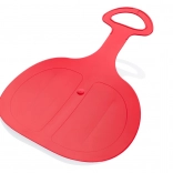 Plastový klzák Pinguin – červený snehový bob s držadlom