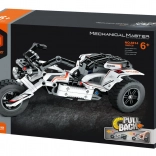 Stavebnica trike motorky s naťahovacím pohonom, 198 dielikov