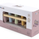 VIGA PolarB drevená zatĺkacia lavička s kladivkom Lisek Montessori