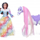 Bábika princezná s koňom a doplnkami 29 cm