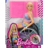 Barbie Fashionistas bábika na vozíku s kockovaným oblečením