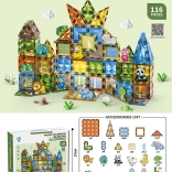 Magnetická stavebnica pre deti 116 dielov so zvieratkami