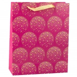 Elegantná darčeková taška zlaté hviezdy ružová