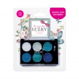 Lukky krémové očné tiene s trblietkami a štetcom - 6 farieb