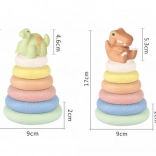 ZIRO mäkké navliekacie krúžky dino