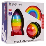 Senzorická stavebnica pre deti 19 ks – raketa, dúha a guľa