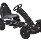 Čierny šlapací gokart