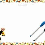 Obojstranná tabuľka A4 s popisovačmi - Krtko