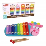 Drevený xylofón pre deti, 34 cm