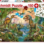 Puzzle dinosaury 150 dielikov + tetovačky SCHMIDT