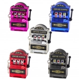 Prívesok mini výherný automat so slotom, pohyblivá páčka, mix farieb