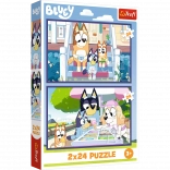 Puzzle 2x24 Veselá Bluey - BBC Bluey Trefl