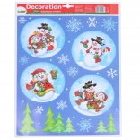 Okenné dekorácie baňky 41 × 29 cm Vianoce