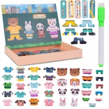 edukačné magnetické puzzle rodinka